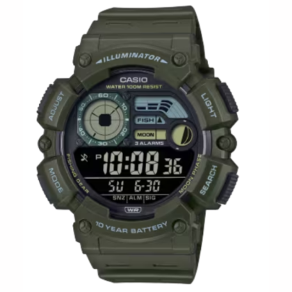 Casio General WS-1500H-3B Green Resin Band Men Watch
